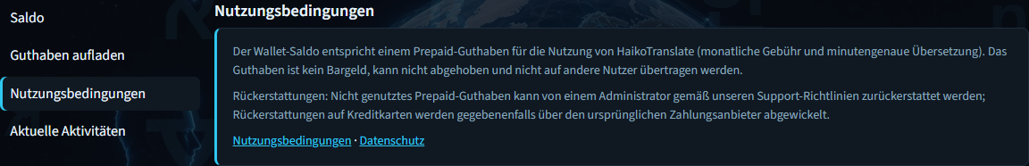 Zusammenfassung der Zahlungsbedingungen und Rückerstattungsrichtlinien